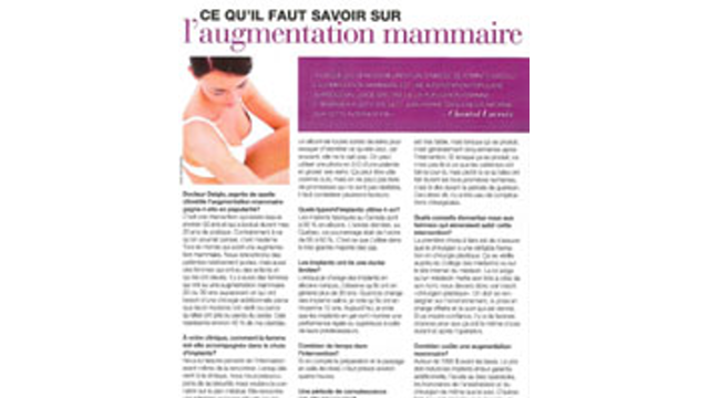 Entrevue avec Chantal Lacroix - Augmentation mammaire - Isomed Clinique chirurgie esthétique et médecine privée - Rive-Sud